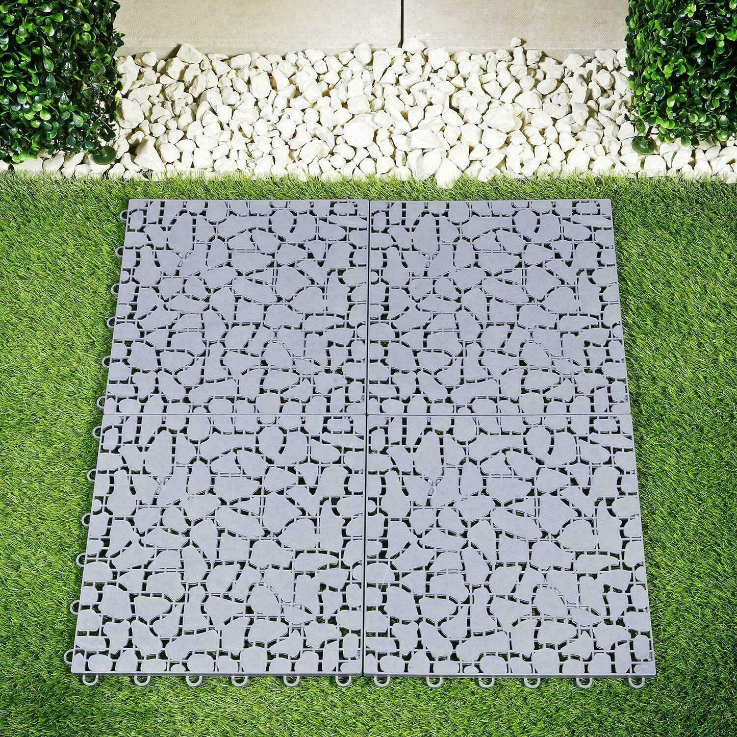 8Pk Garden Stone pattern Slabs (Grey)