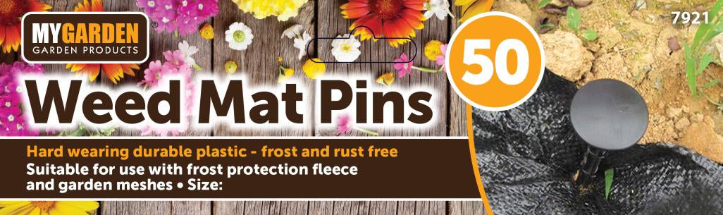 50pk Plastic Weed Mat Pins