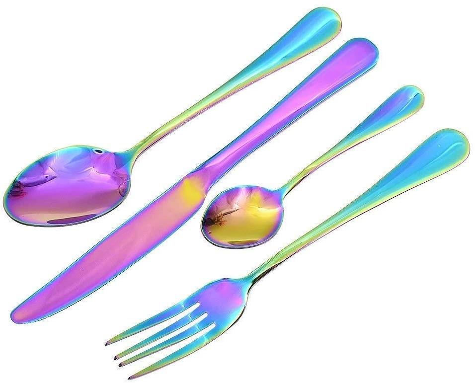 16pc Iridescent Cutlery Set