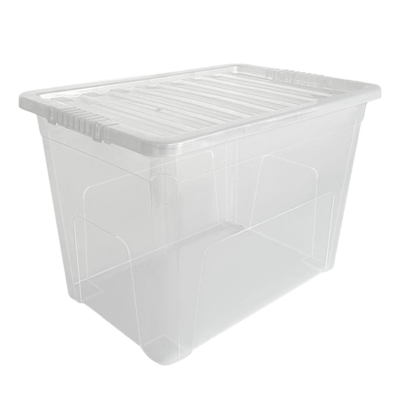 80L Storage Box & Clear Lid