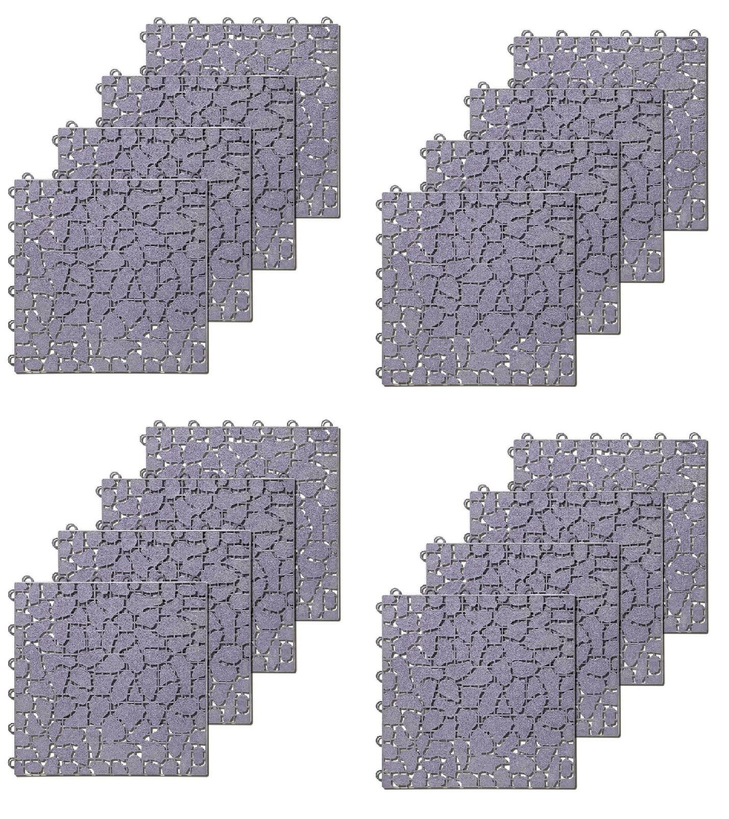 16Pk Garden Stone pattern Slabs (Grey)