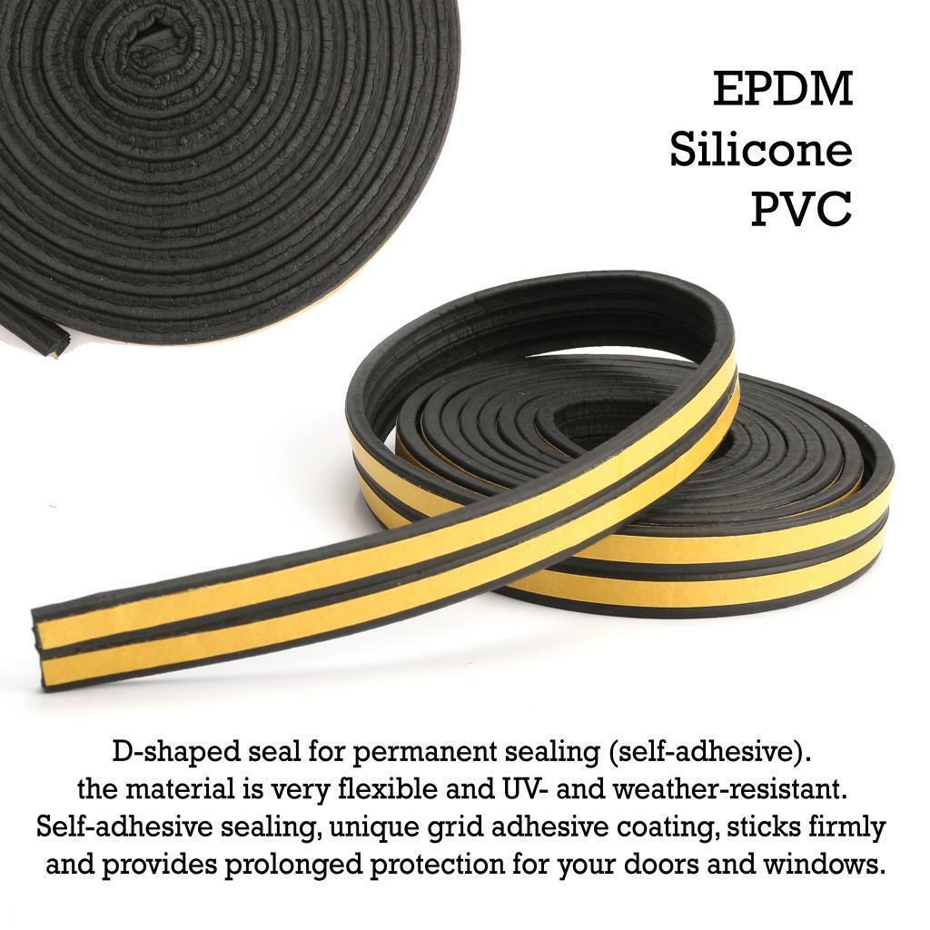 D Type Foam Seal Strip Black