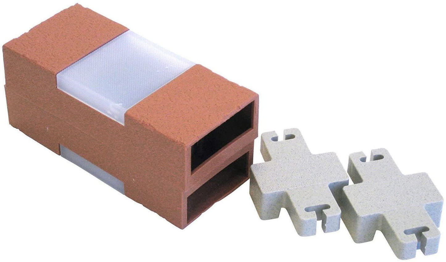 10Pk Solar Operated Brick Edging (Terracotta)