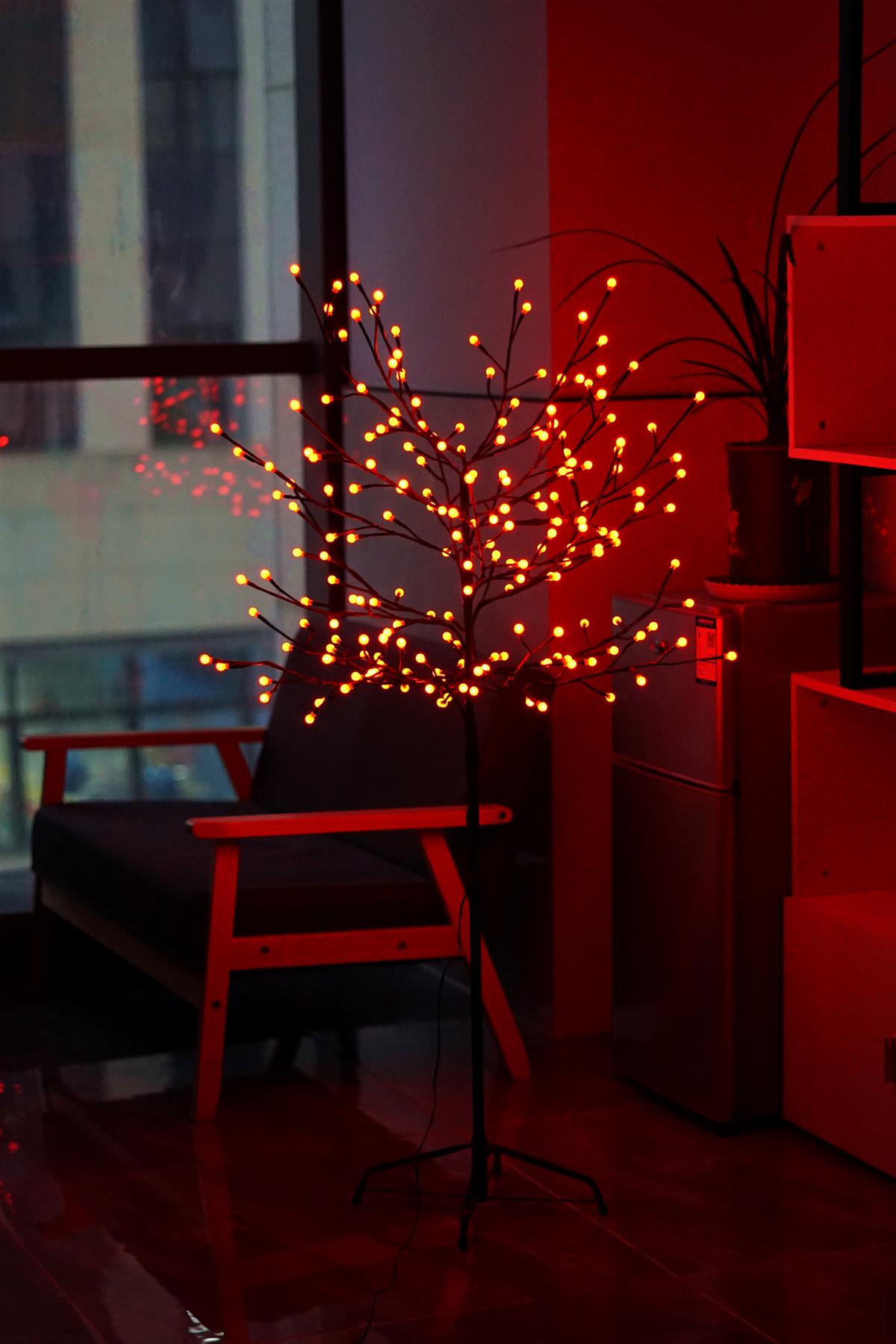 5ft LED Berry Tree - Red
