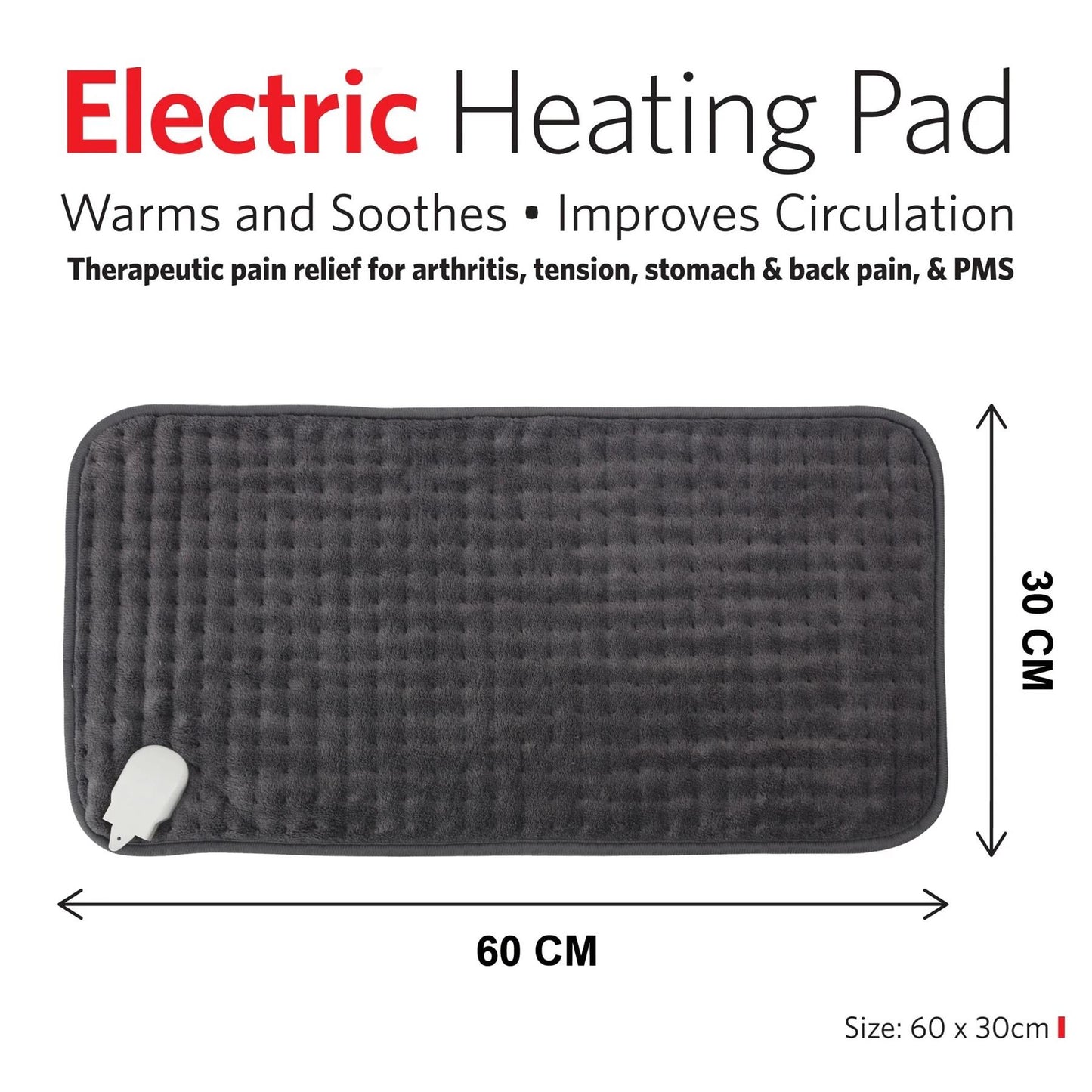 Electric Heating Pad - Grey