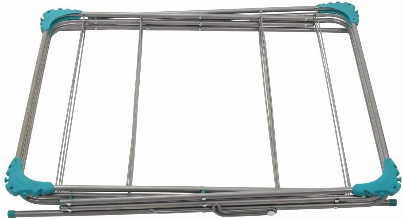 14m 3 Tier Airer Aqua/Grey. (5060520302775)