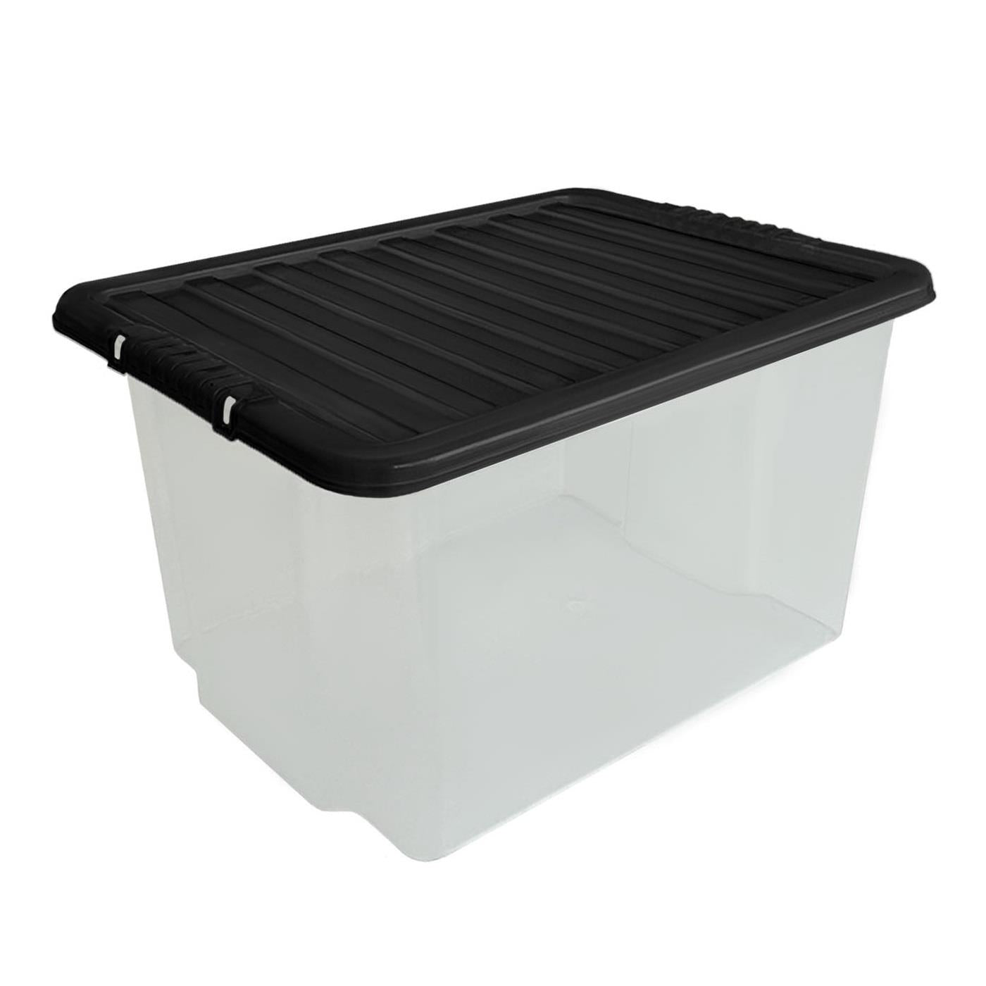 30L Storage Box & Black Lid