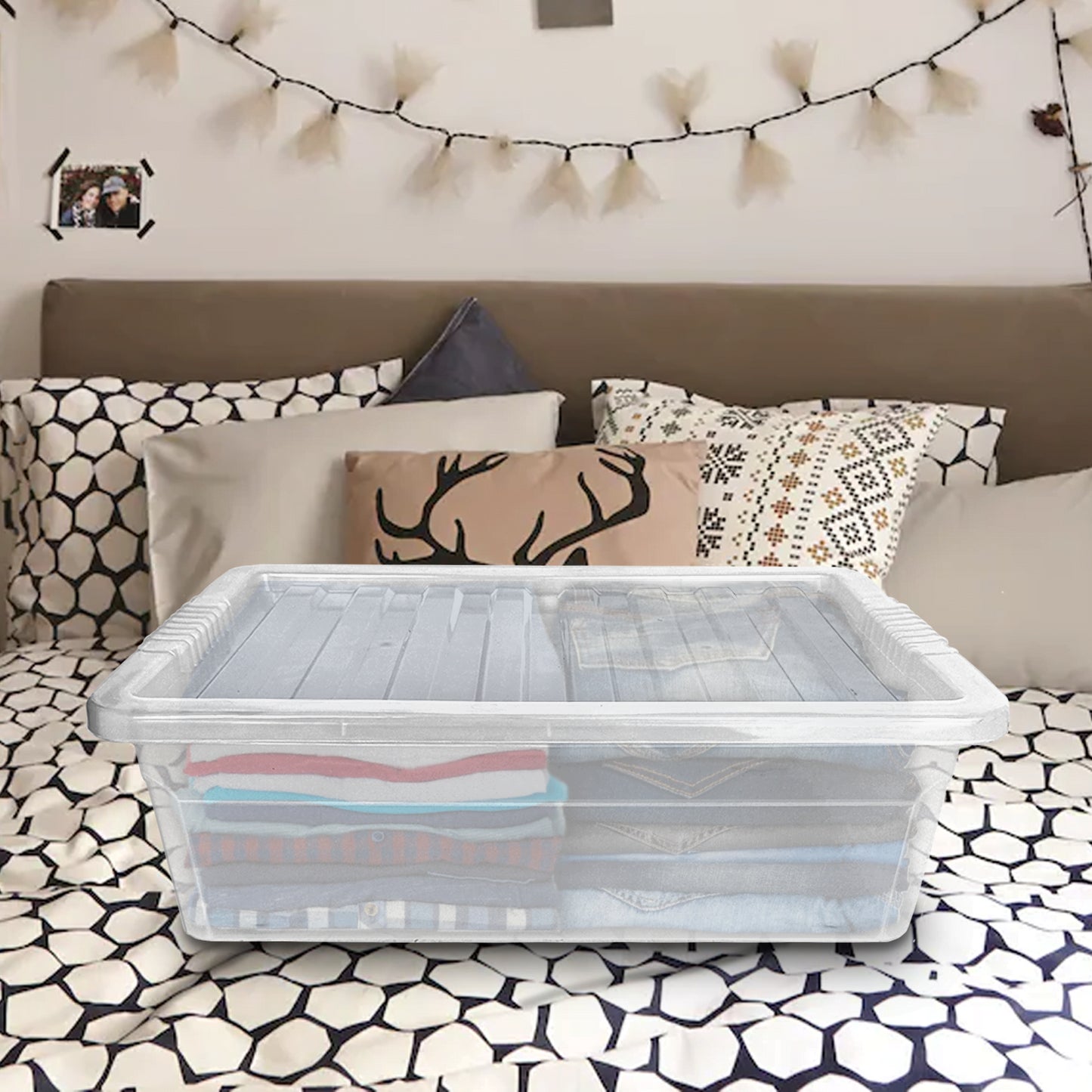 32L Under Bed Box & Clear Lid