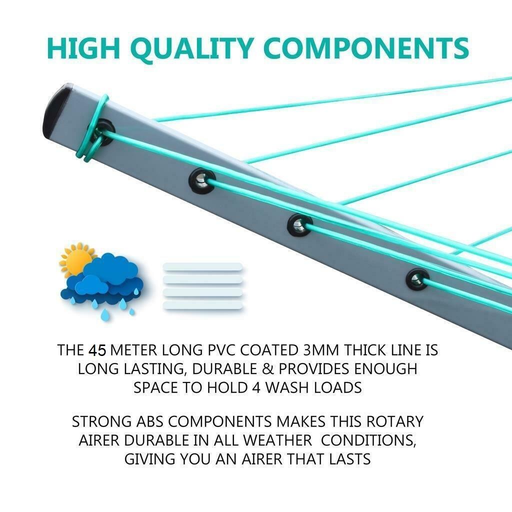 Rotary Airer 45m with 4 Arms