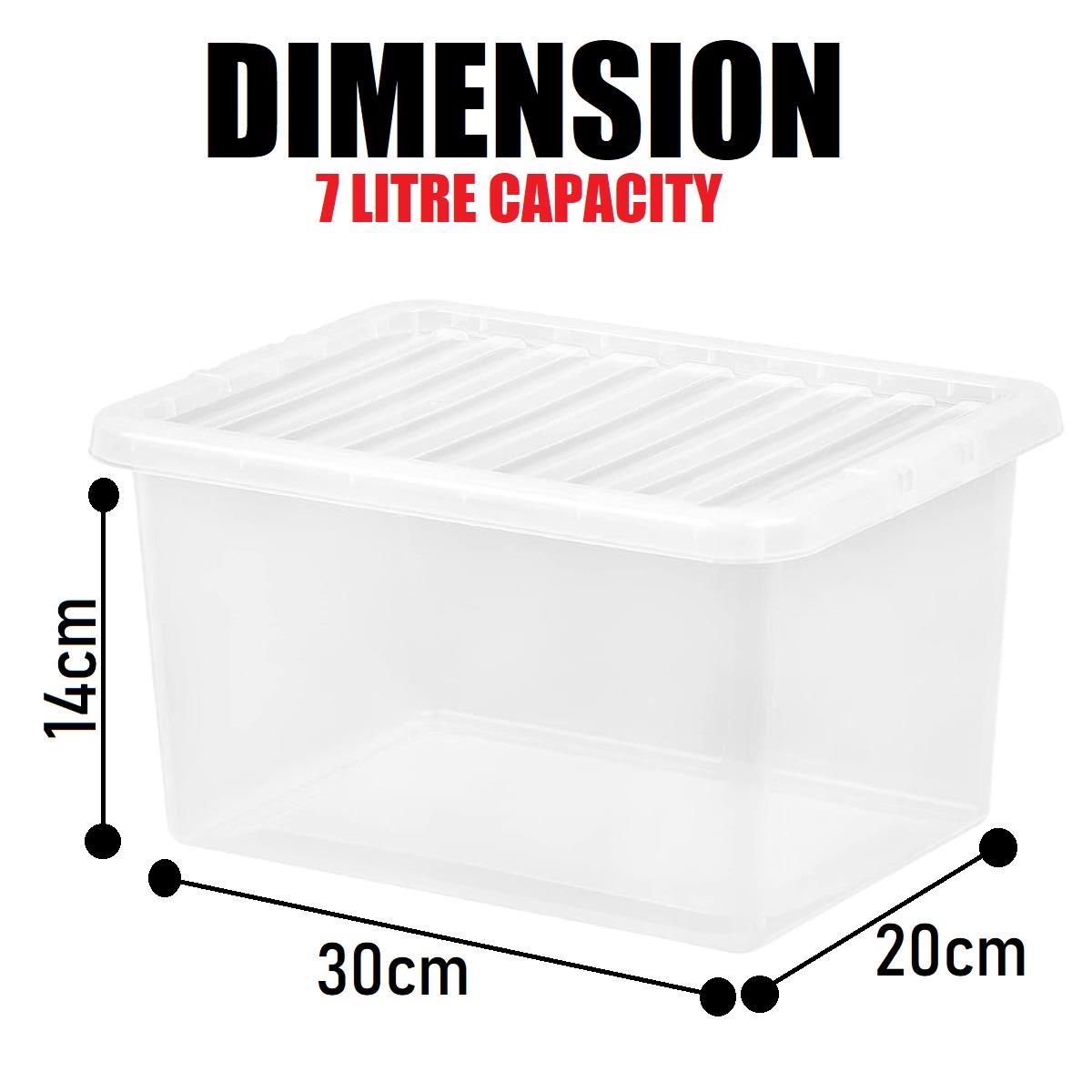 7L Storage Box & Clear Lid