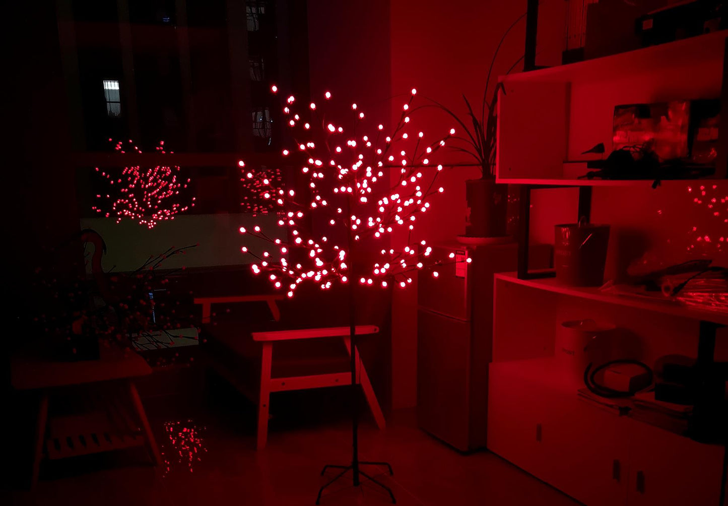 5ft LED Berry Tree - Red