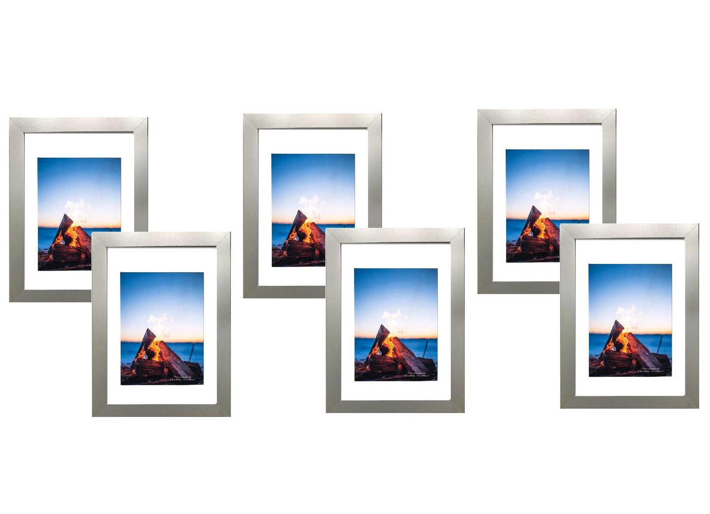 6x Silver A4 Frame