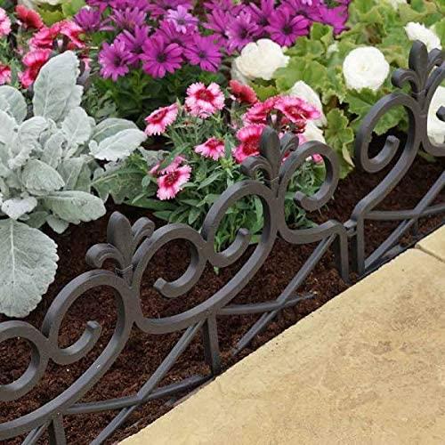 12Pk Garden Victorian Style Fence (Black)