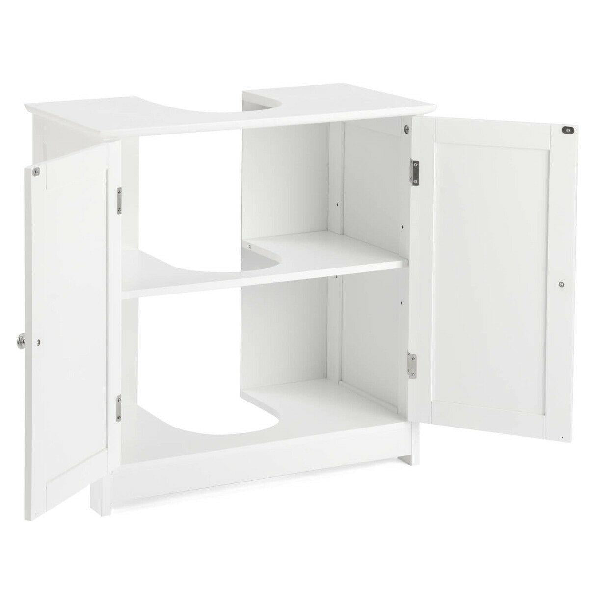 White Under Sink Cabinet.