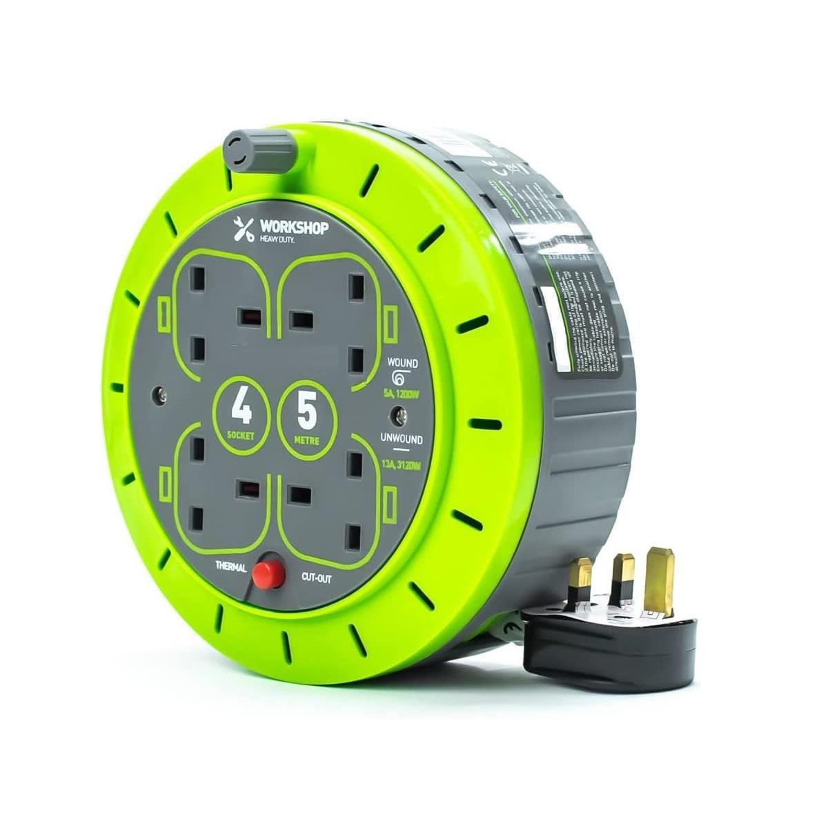 Status 4 Socket - 5 Meter Cable Reel