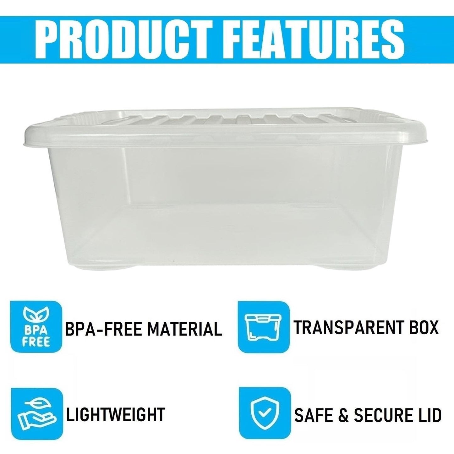 28L Under Bed Box & Clear Lid