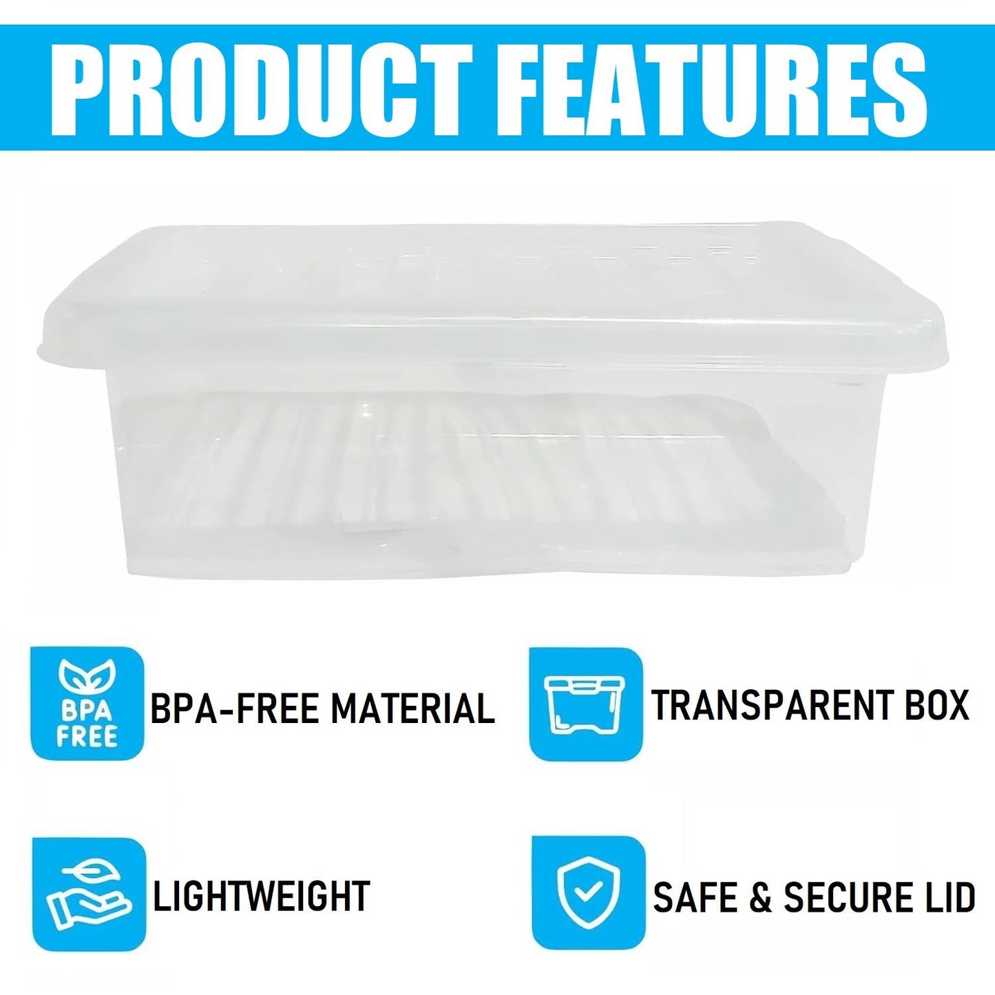 6L Storage Box & Clear Lid