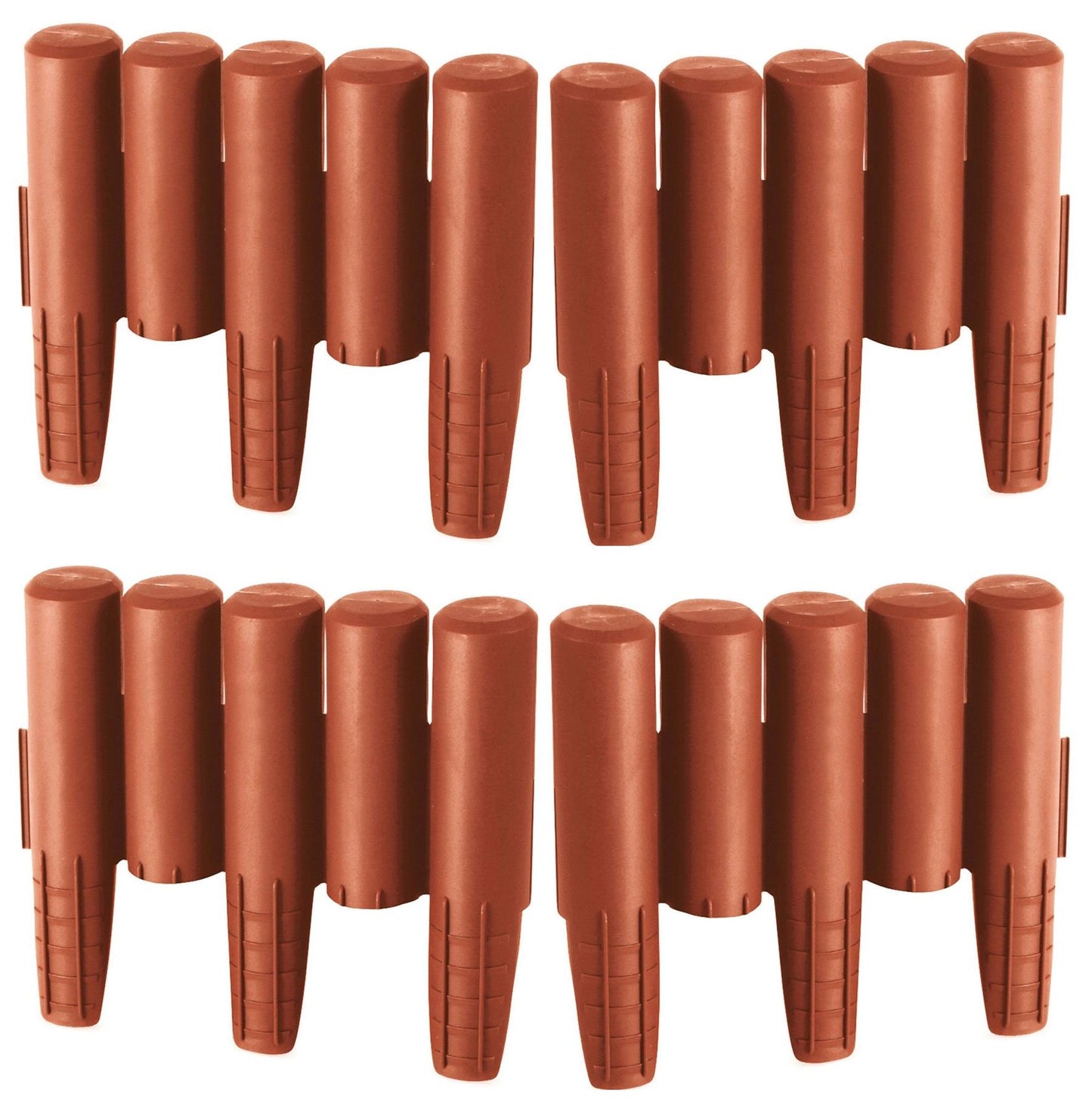 32Pk Plastic Cylindrical Garden Edging(Terracotta)