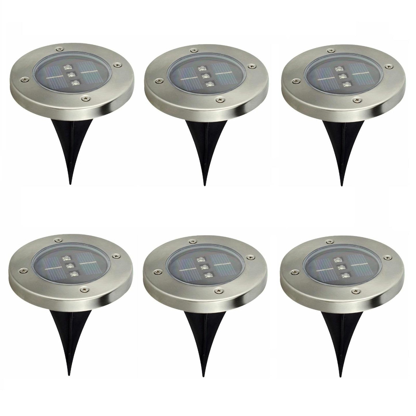 6 x LED Solar Decking Lights