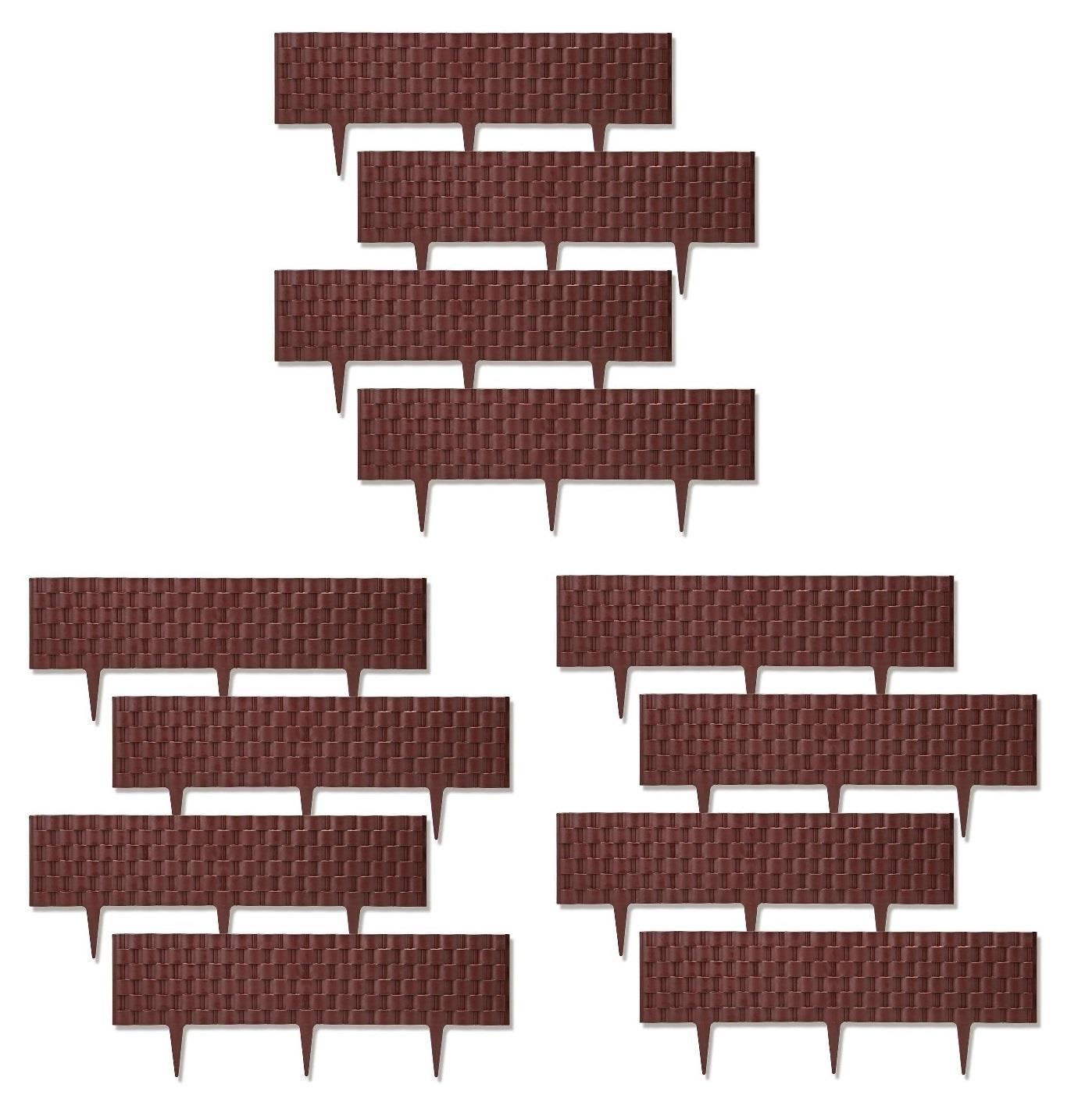 12Pk Garden Patch Border Set (Brown)