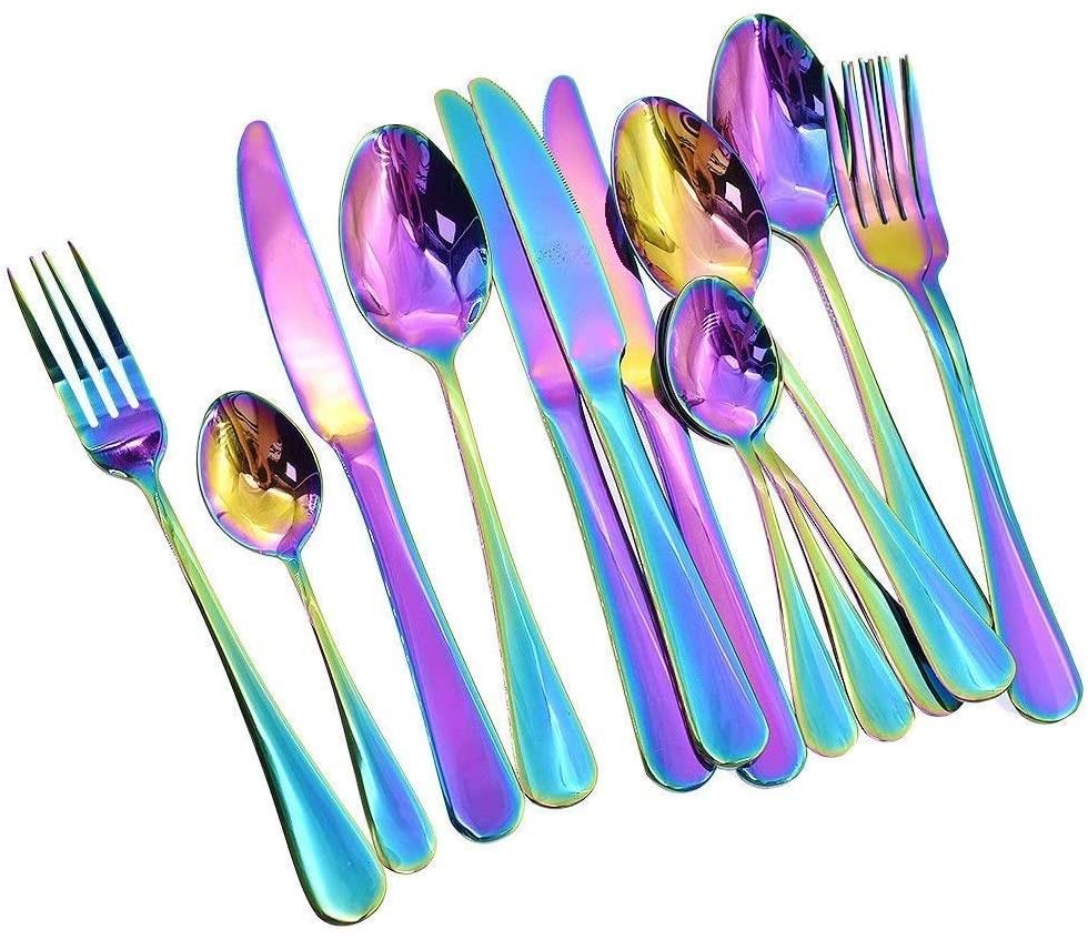 16pc Iridescent Cutlery Set