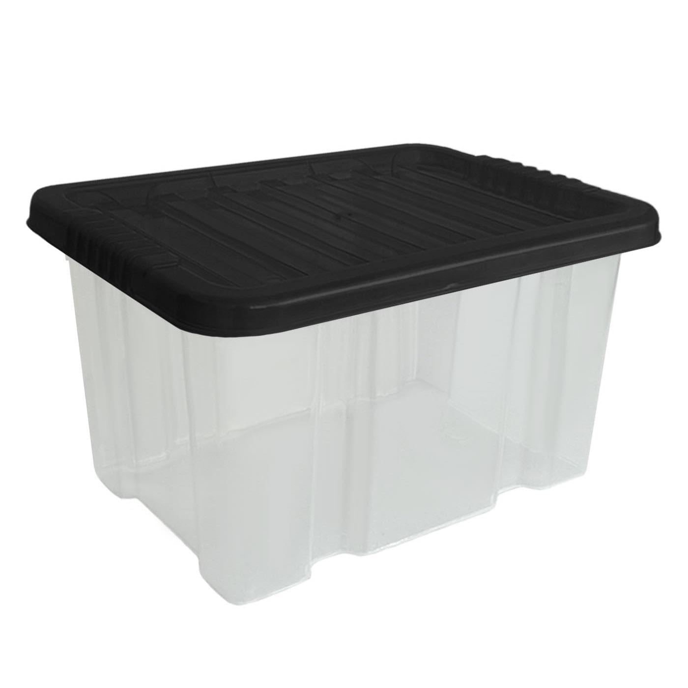 24L Storage Box & Black Lid