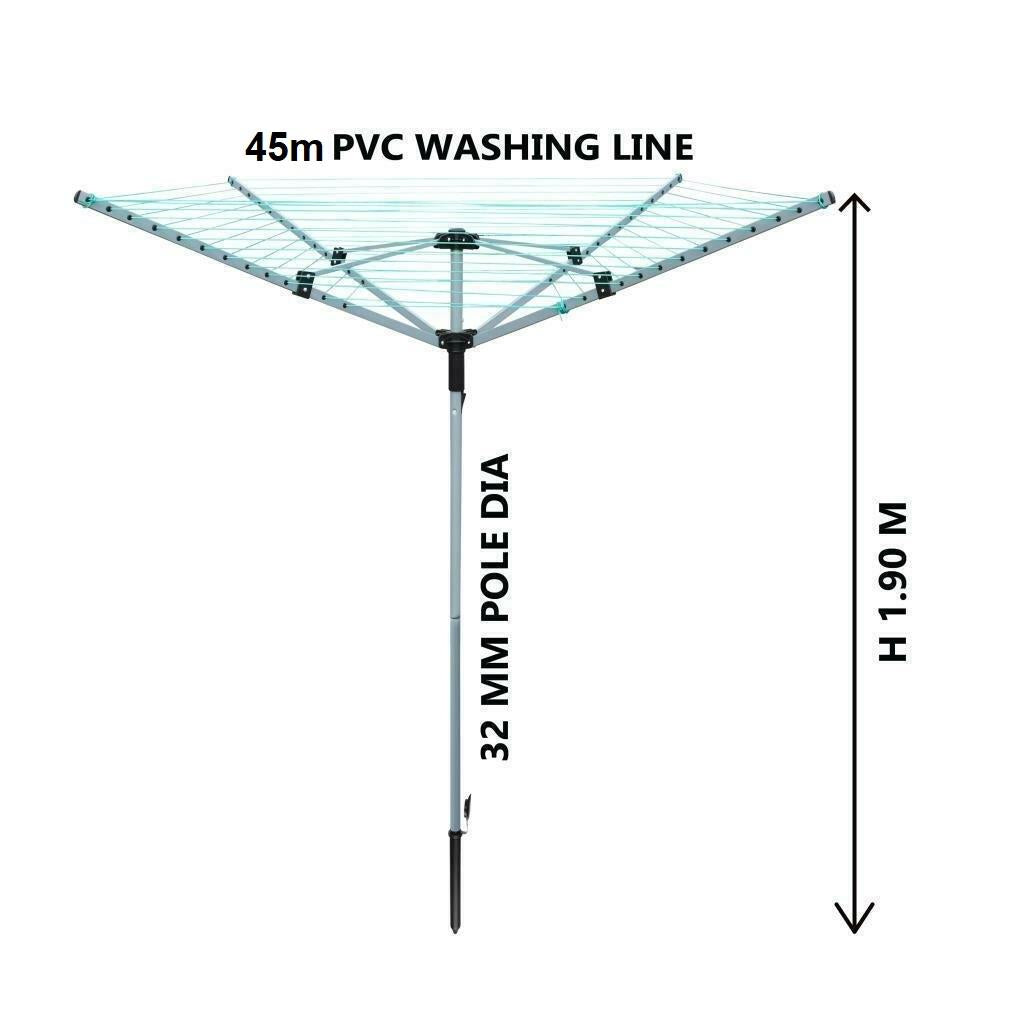 Rotary Airer 45m with 4 Arms