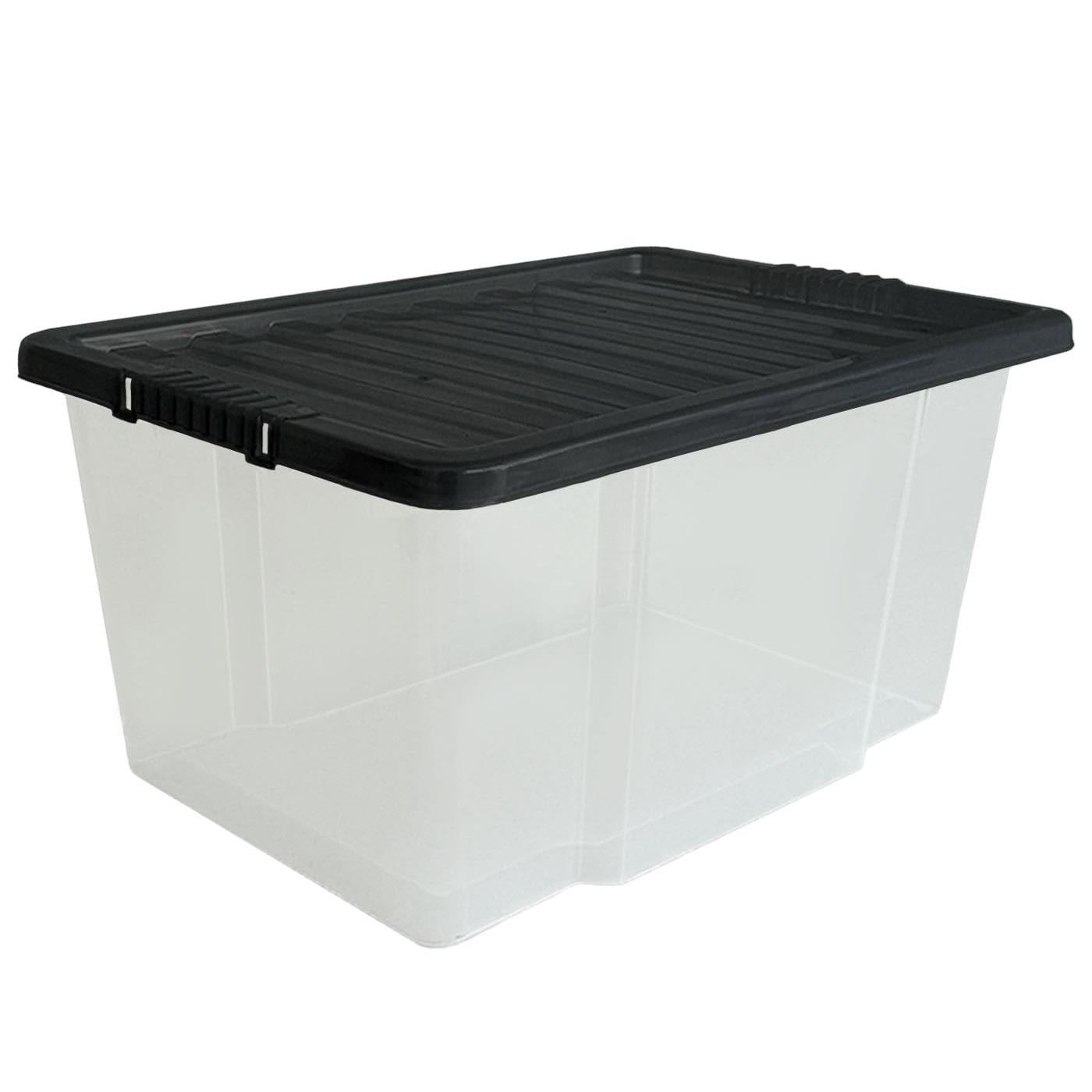 50L Storage Box & Black Lid