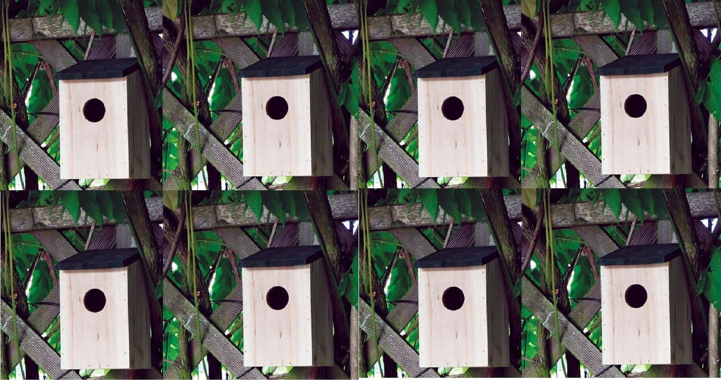 8 X Wooden Bird Nesting Box
