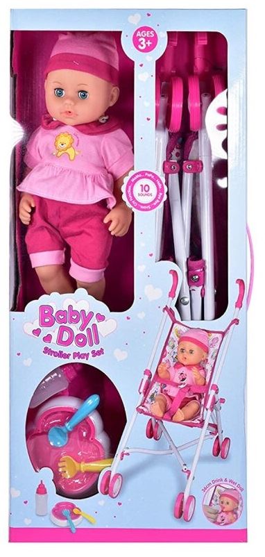 Baby Doll Stroller Playset