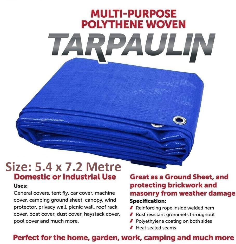 Tarpaulin 5.4 x 7.2m - Blue