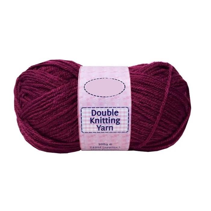 SS KNITTING WOOL BURGUNDY