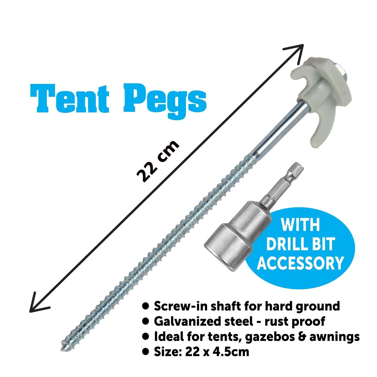 10PK Tent Pegs Glow in Dark 7.3*220mm