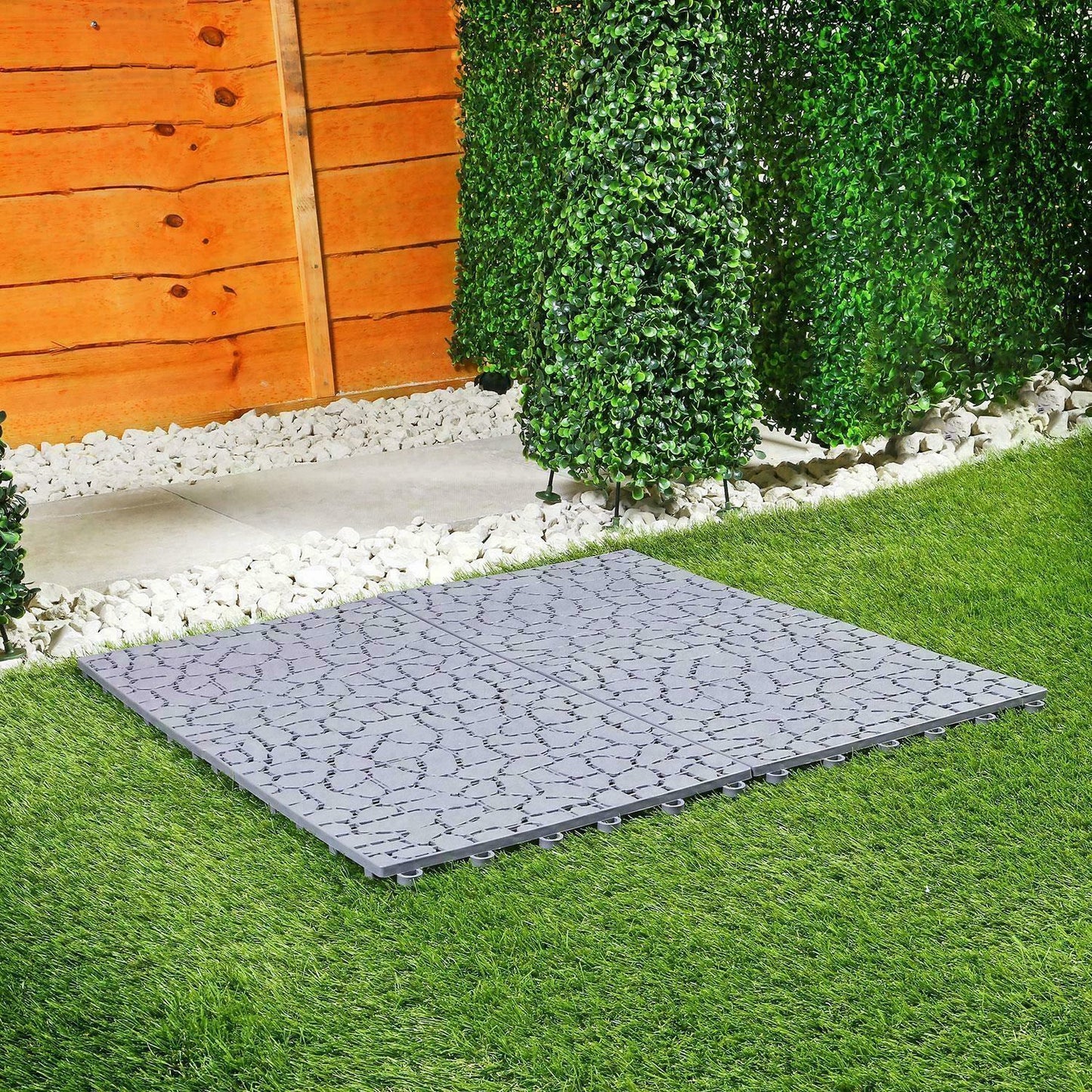 8Pk Garden Stone pattern Slabs (Grey)