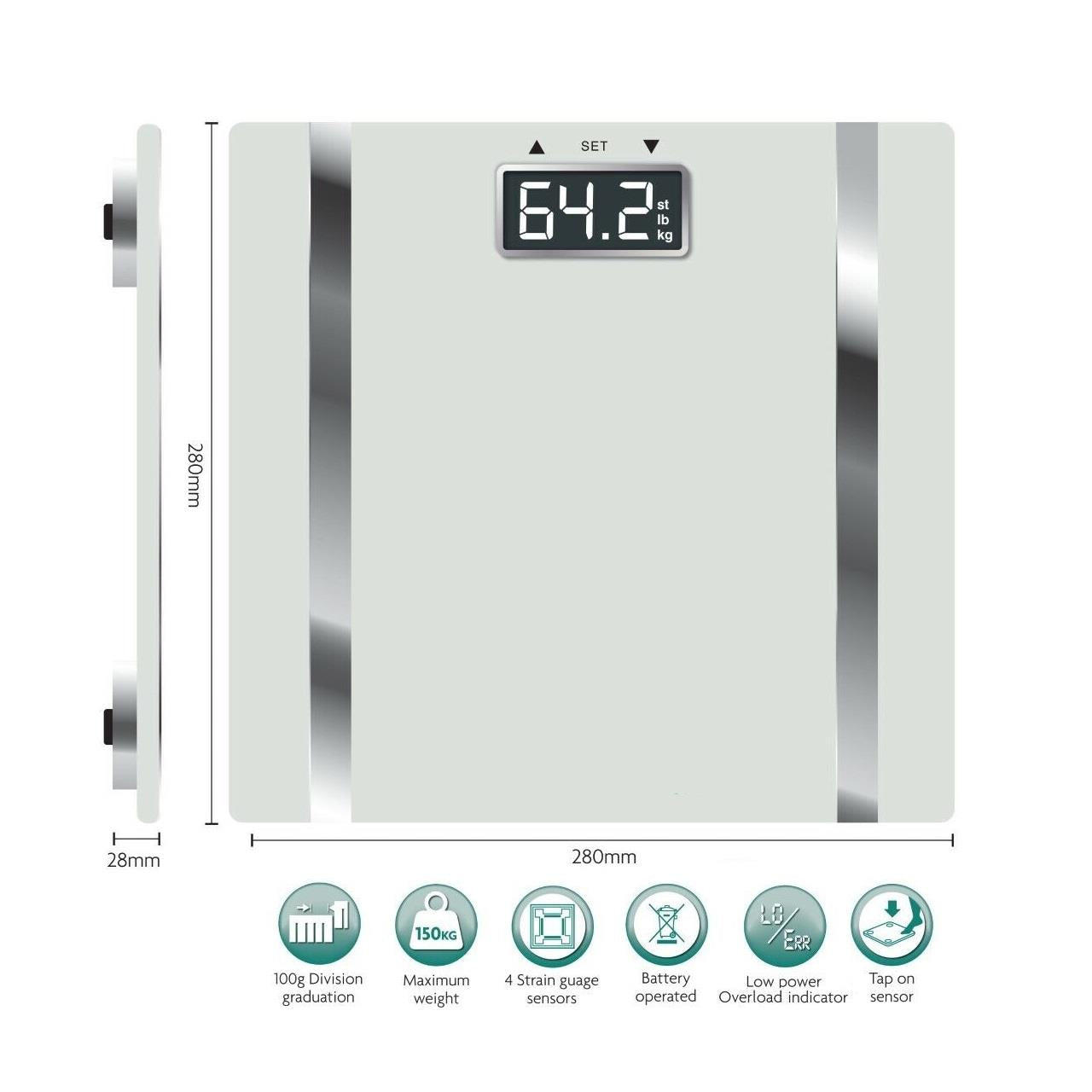 Body Fat Scale White
