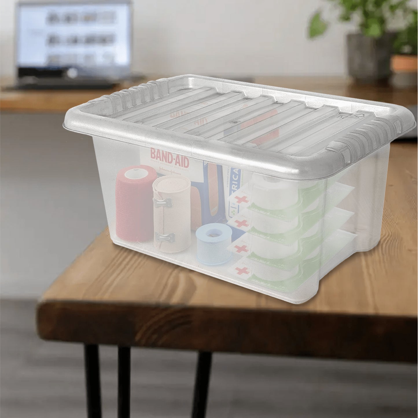 14L Storage Box & Clear Lid