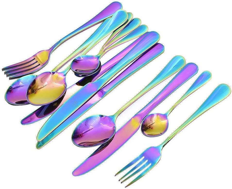 16pc Iridescent Cutlery Set