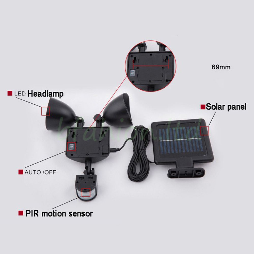 22 LED Motion Sensor Twin Light