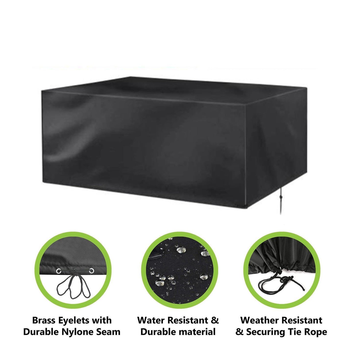 Woven Garden Table Cover 250x250x90