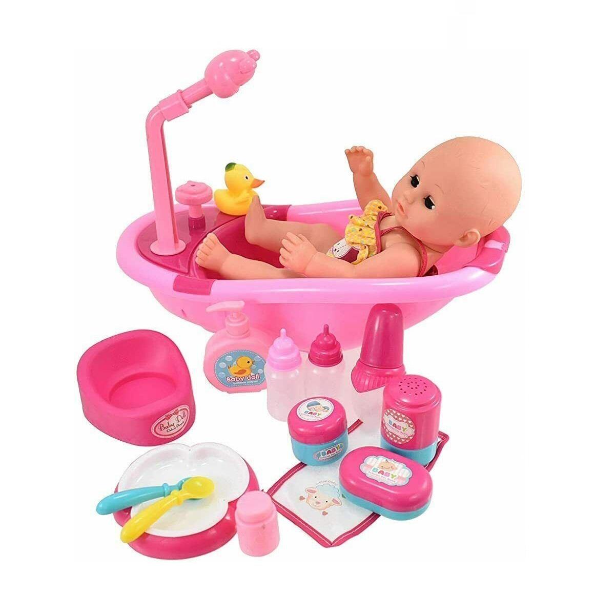 Baby Doll Bathtime Playset