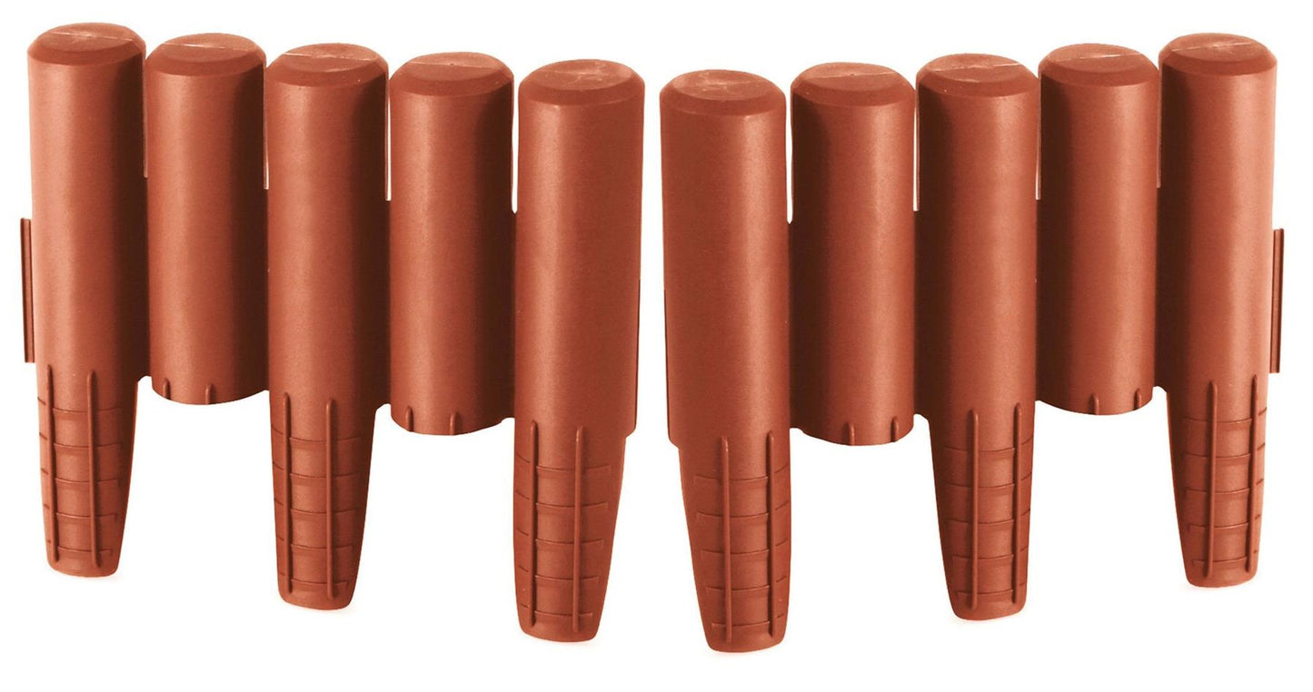 16Pk Plastic Cylindrical Garden Edging(Terracotta)