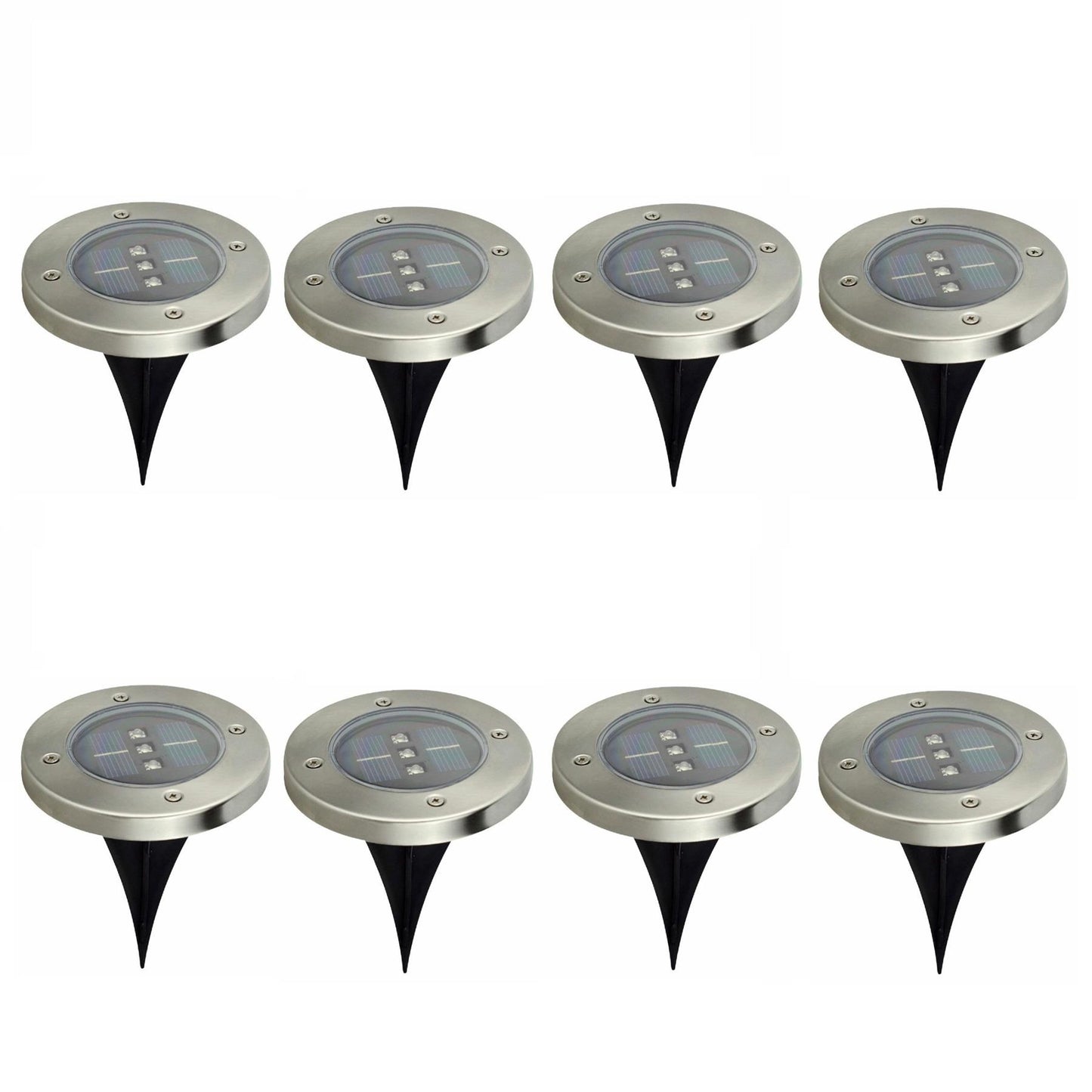 8 x LED Solar Decking Lights