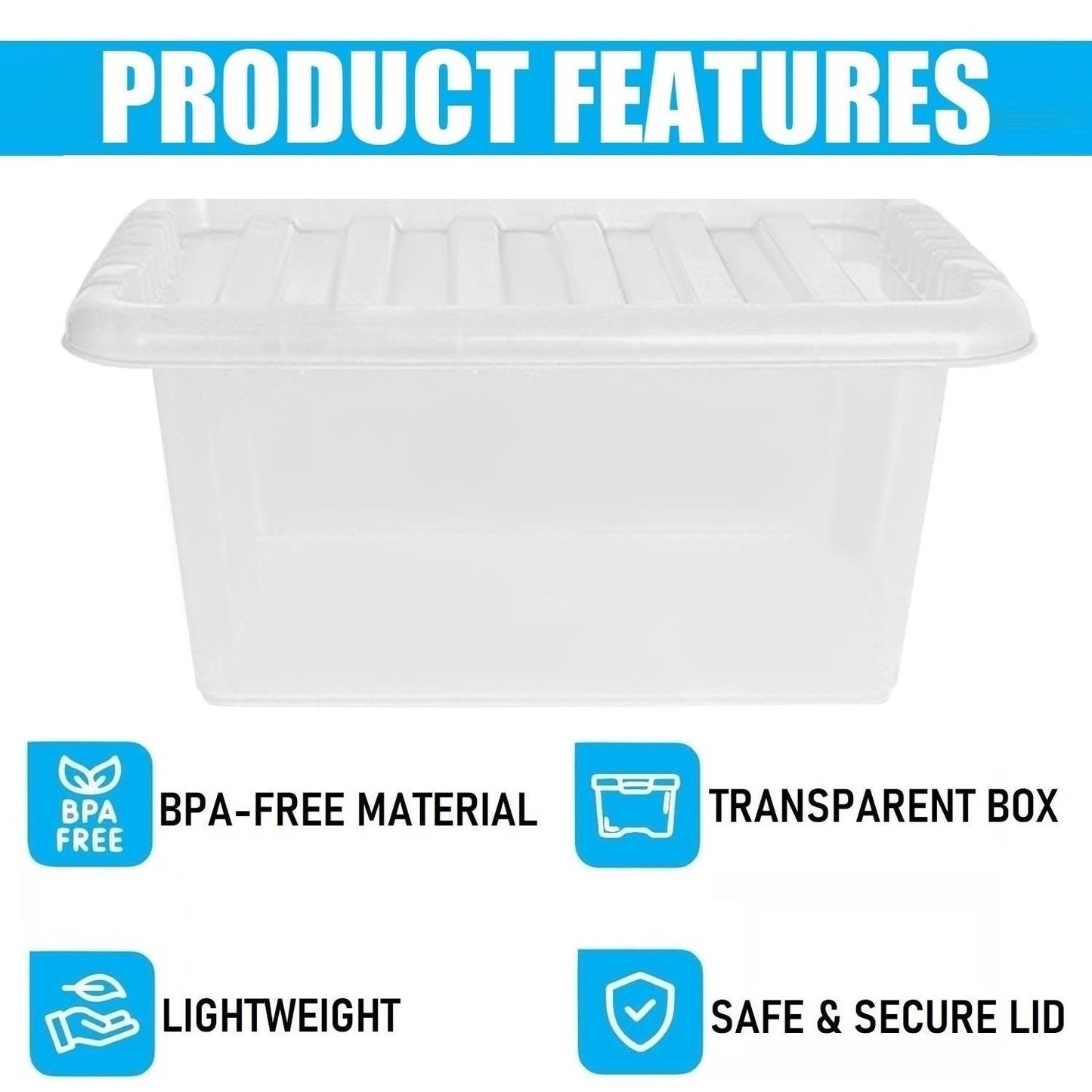 14L Storage Box & Clear Lid