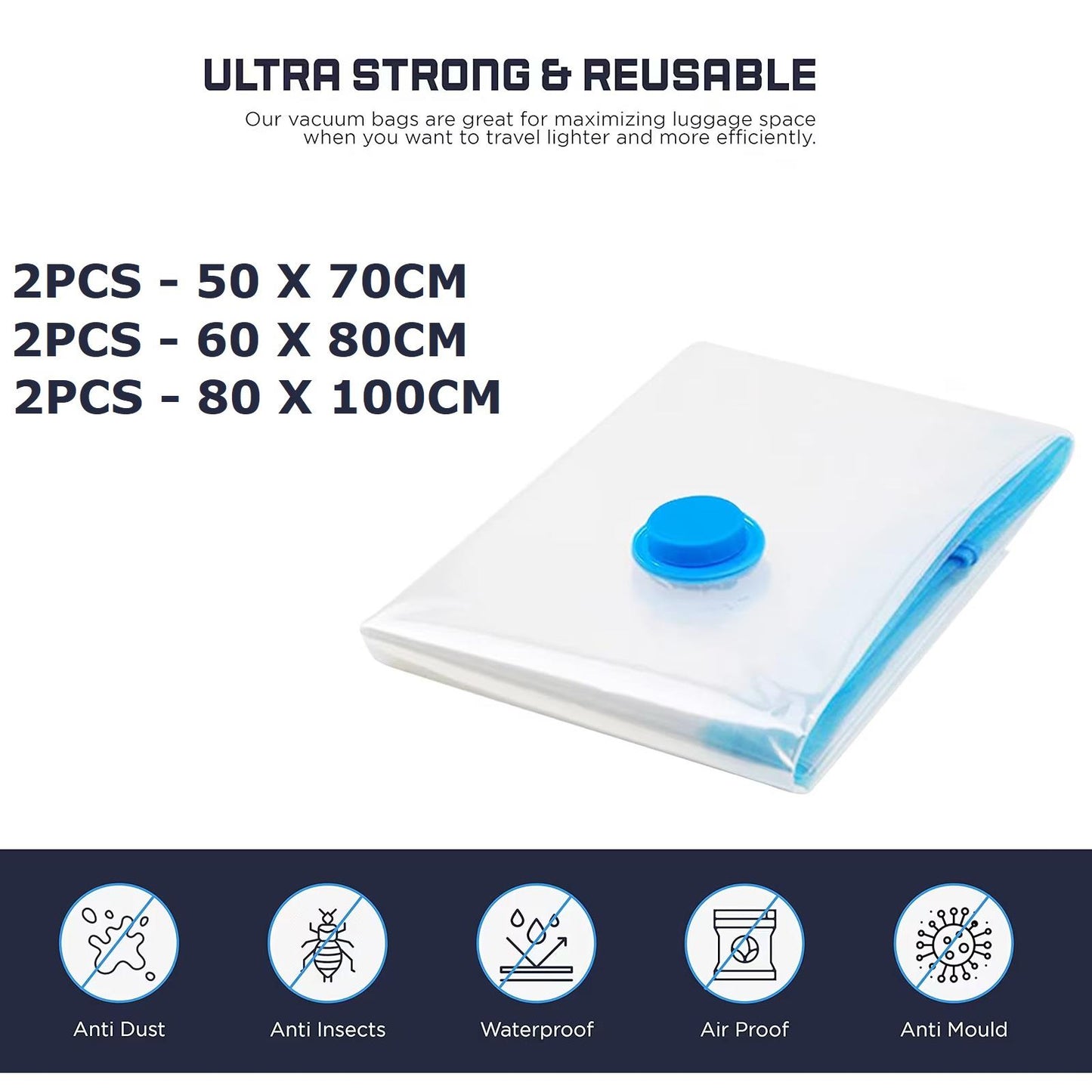 6pcs MaxVac Storage Bags