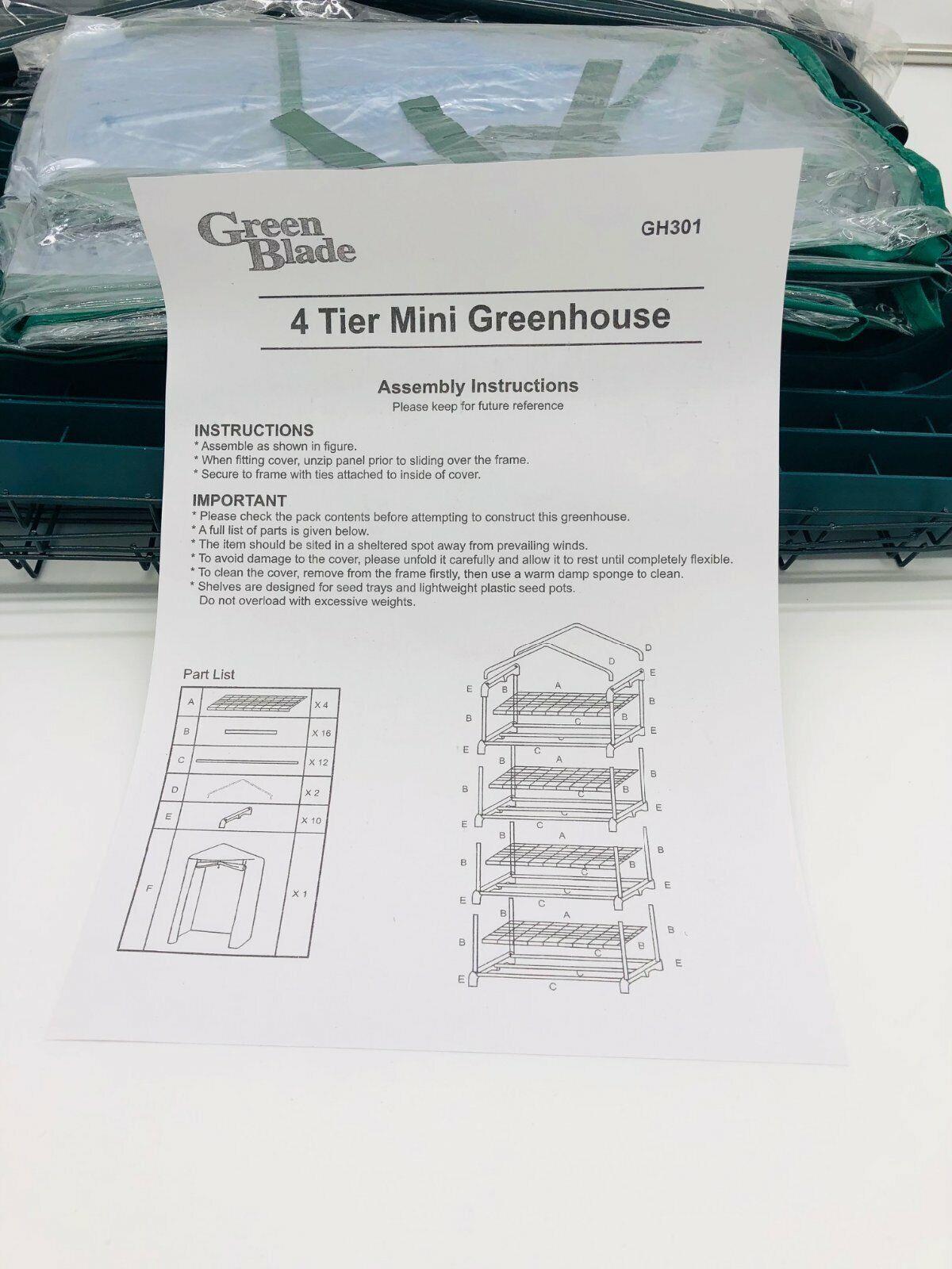 4 TIER COLD FRAME (MINI GREENHOUSE)