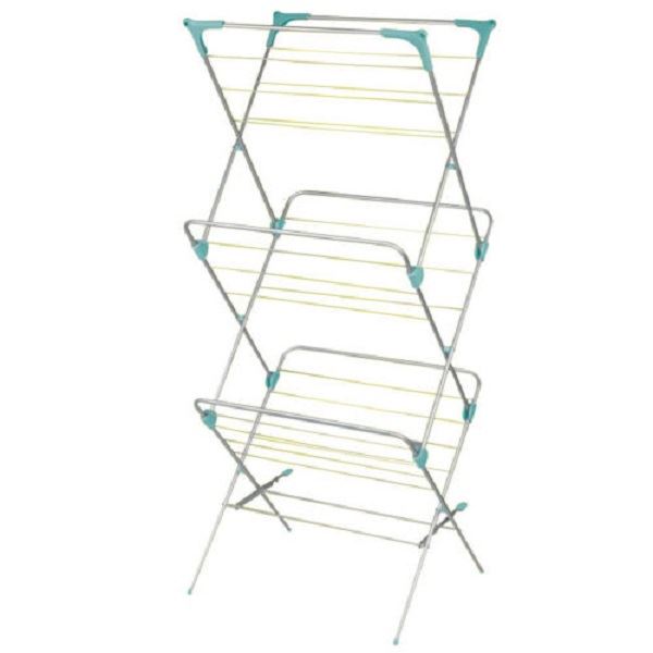 14m 3 Tier Airer Aqua/Grey