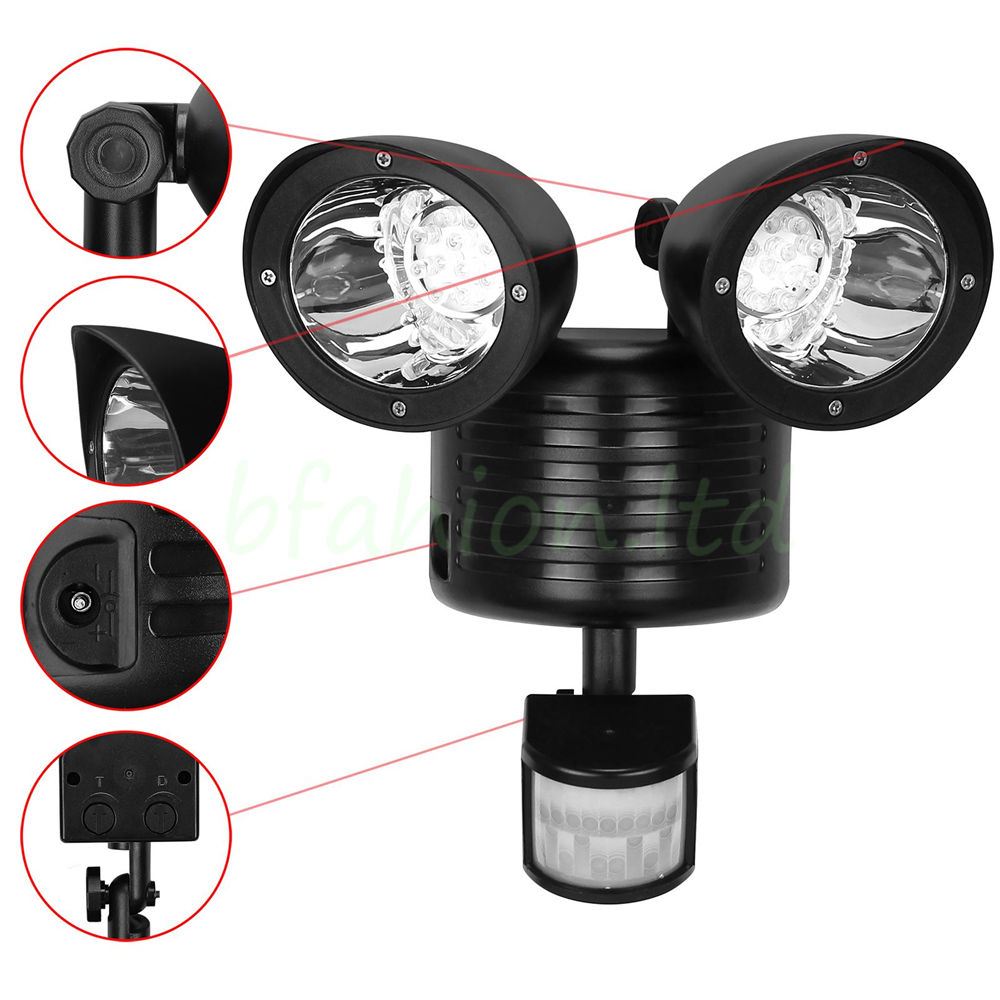 22 LED Motion Sensor Twin Light