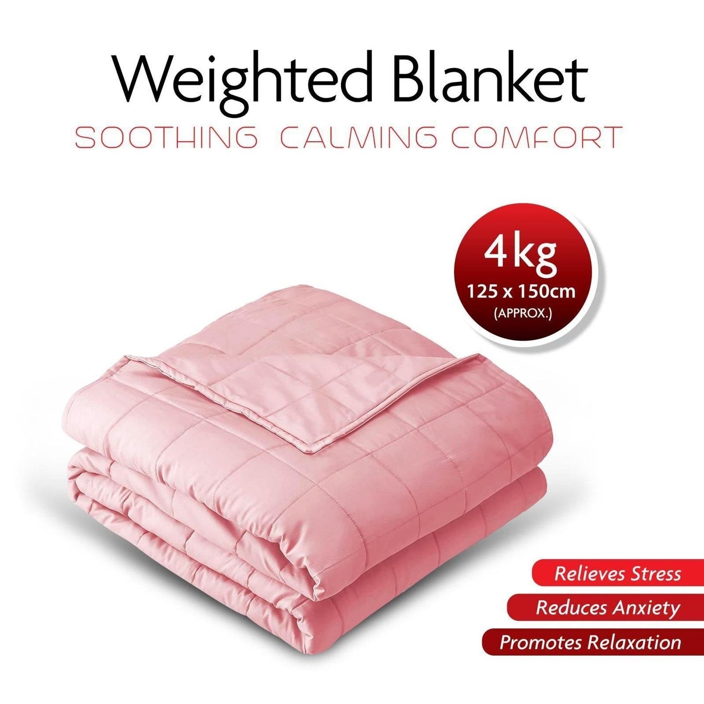 4KG Pink Weighted Blanket 125*150cm