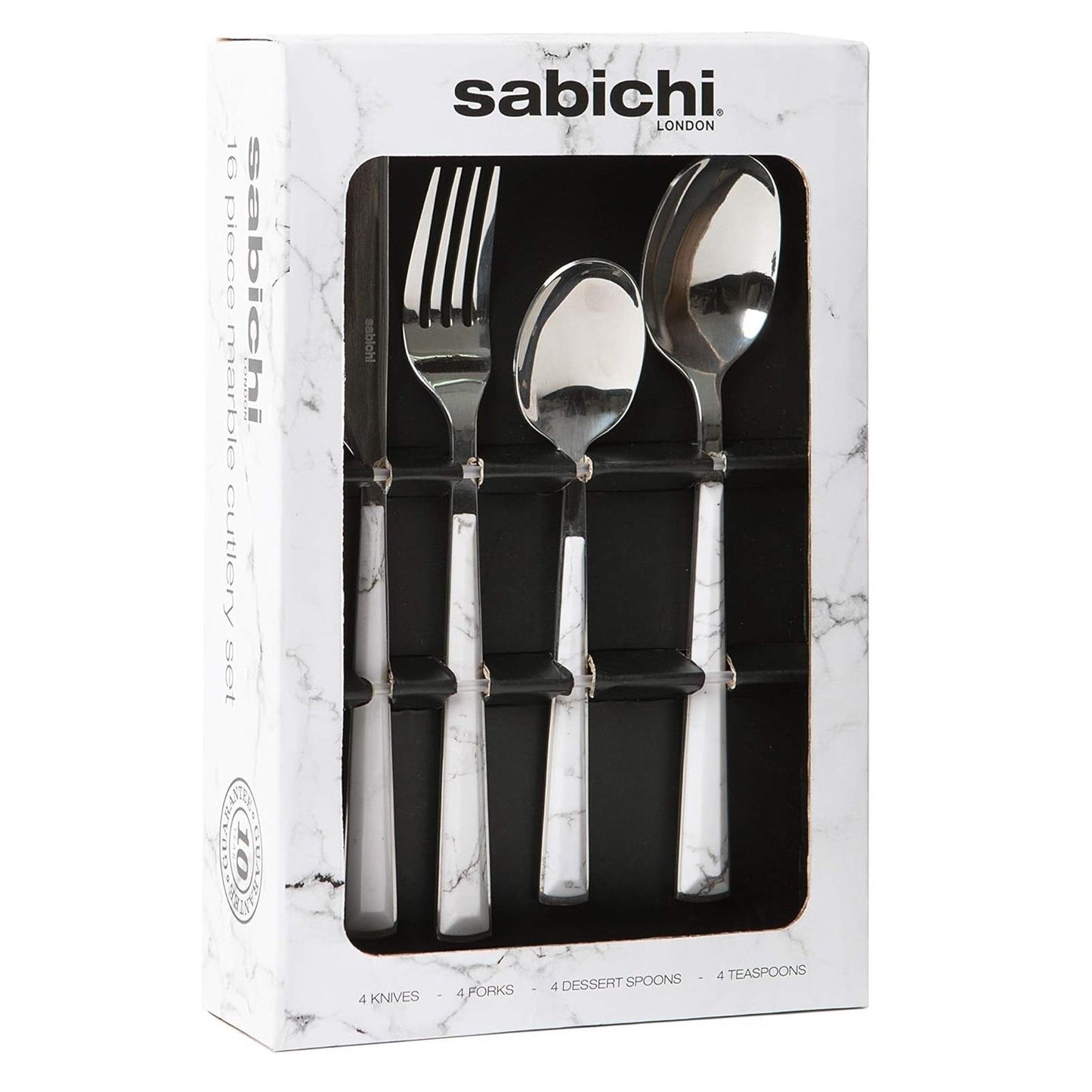 16pc Marble Cutlery Set