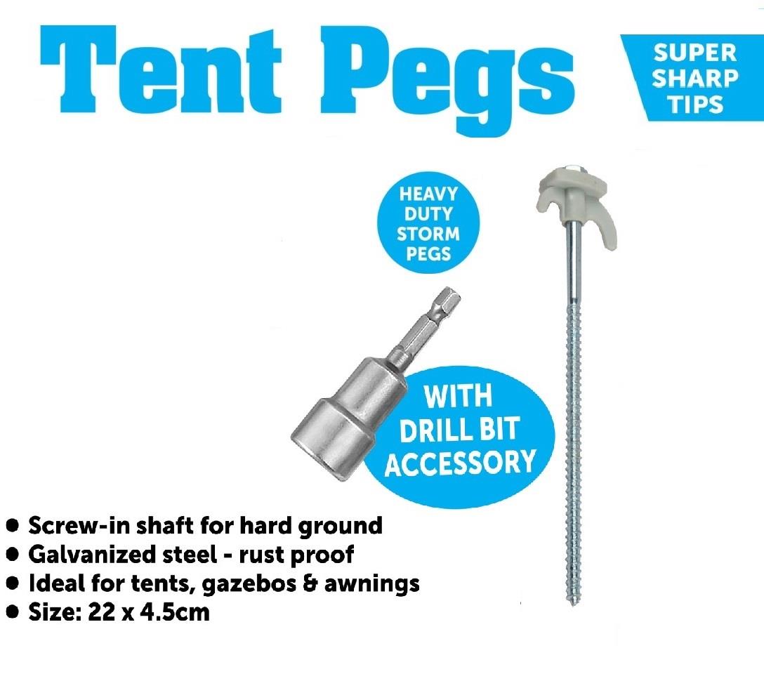 10PK Tent Pegs Glow in Dark 7.3*220mm